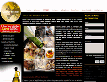 Tablet Screenshot of cookingholidayspain.com